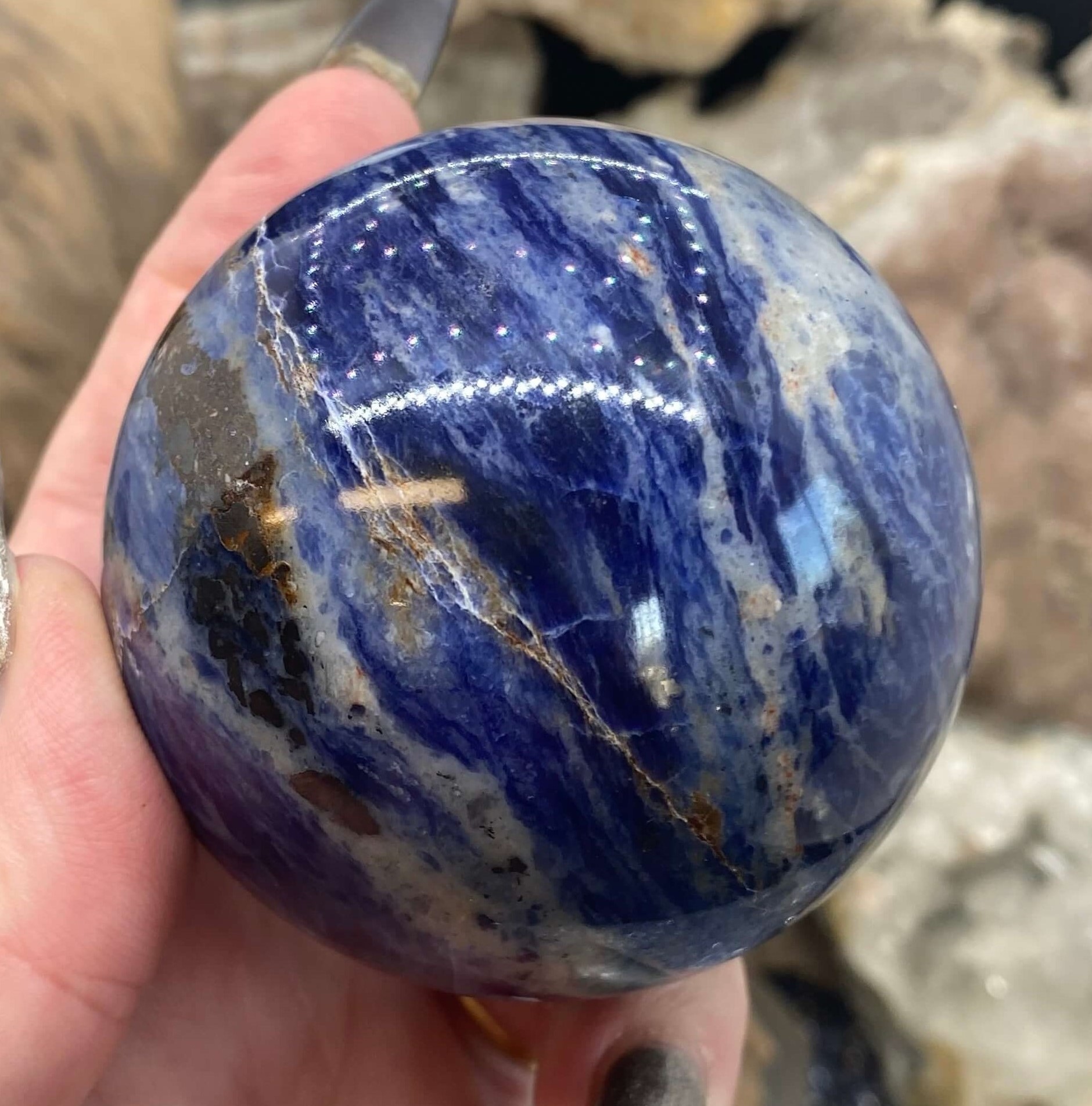Sodalite Spheres 4 Sizes J J Crystals And Rocks Sodalite Spheres 4 Sizes J J Crystals And Rocks