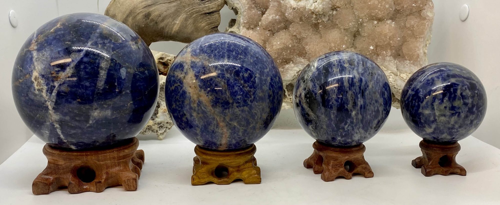 Sodalite Spheres 4 Sizes J J Crystals And Rocks Sodalite Spheres 4 Sizes J J Crystals And Rocks